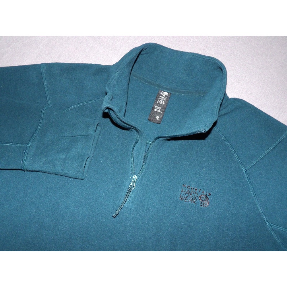 Mountain Hardwear Dark Teal Green Light Weight 1/4 Zip Fleece Jacket Women's XL